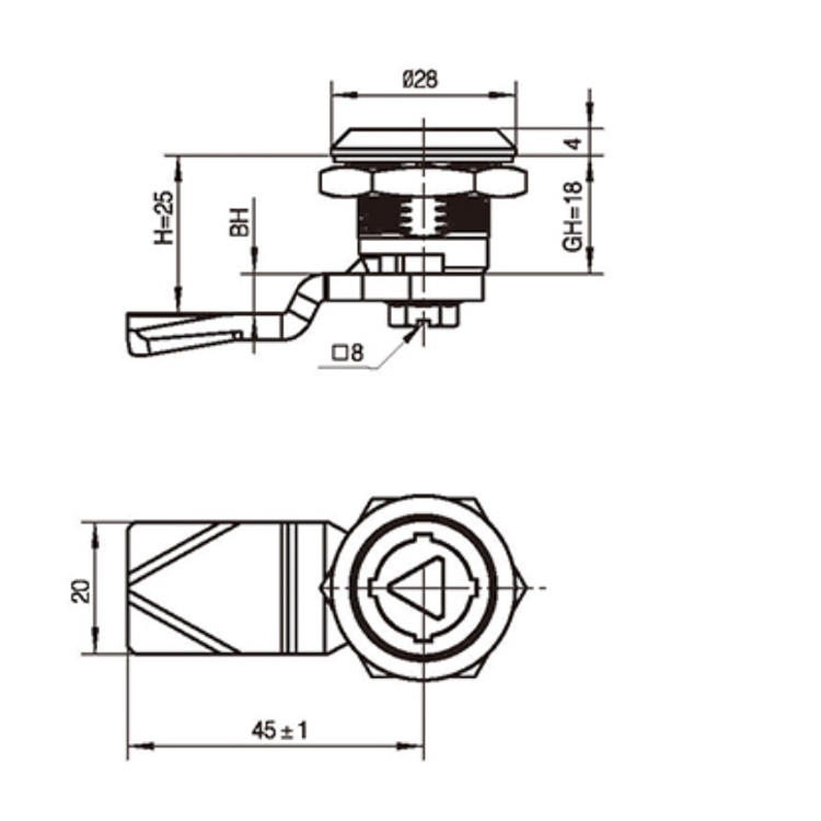 Anti-tulleverktøy Type Cam Lock-A6017